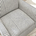Romines 29.7" W Modern Soft Stripe Upholstered Swivel Barrel Chair with Removable Cushion (Set of 2)